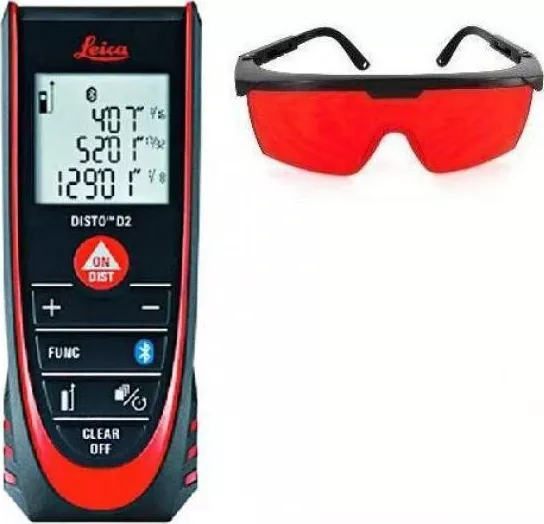 Laserový dálkoměr Leica Disto D2 BT + brýle
