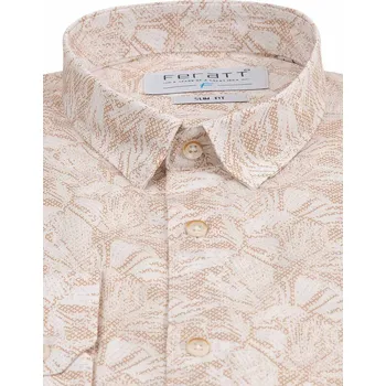 Pánská móda FERATT Košile BAMBOO 24 SLIM béžová 05 Velikost: XL