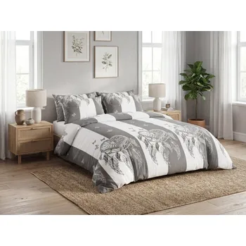 Povlečení Povlečení z mikrovlákna TIRSO šedobílé Rozměr povlečení: 70 x 90 cm | 140 x 220 cm