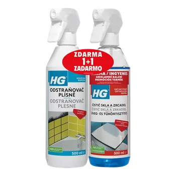 Univerzální čisticí prostředek HG Odstraňovač plísně 500 ml + HG čistič skel 500 ml