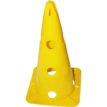 Fotbalová tréninková pomůcka Merc sport Sportovní kužel víceúčelový s otvory – 30 cm žlutý