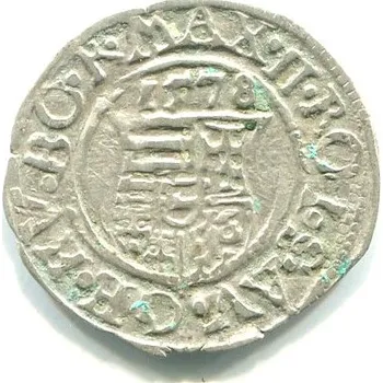 UHRY. Maxmilian II. Denár 1578/KB.