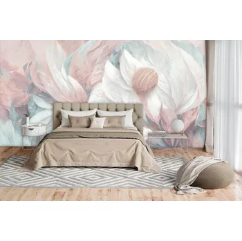 Fototapeta Fototapeta na zeď - Pastelová ilustrace květů Typ: Vliesová