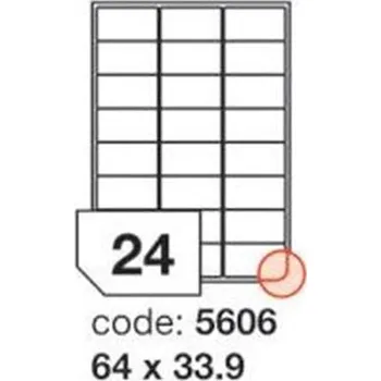 Samolepící etiketa Etikety RayFilm 64x33.9mm bílá 100ks R01025606A