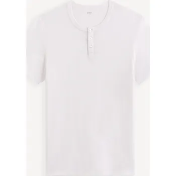 Celio Tričko henley Geliney 1145646 Bílá L