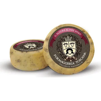 Ovčí sýr PECORINO Černý pepř, Formaggeria Toscana (Itálie)