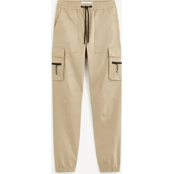 Pánská móda Celio Kalhoty cargo Dozip 1122385 Béžová XL