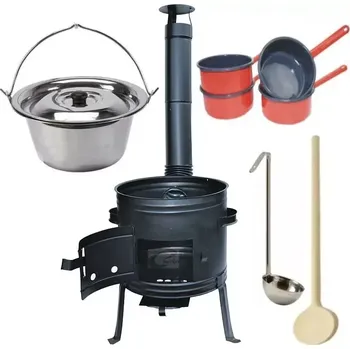 kotlíky Kotlíkový set Párty full, kotlina 42 cm a kotlík nerez Klasik 22 L s příslušenstvím