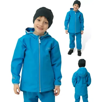 Kojenecká bunda ESITO | Dětská softshellová bunda DUO Turquoise - tyrkysová / 92