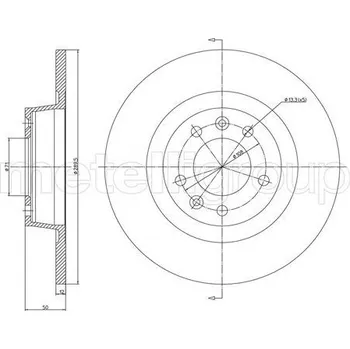 Brzdový kotouč TARCZA HAM.PEUGEOT 407 COUPE 05- TYL