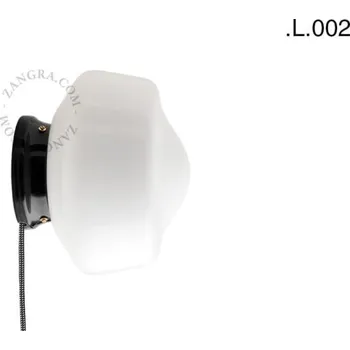 Lampička Černá porcelánová stolní nebo nástěnná lampa CEDRIC L.002 - Zangra