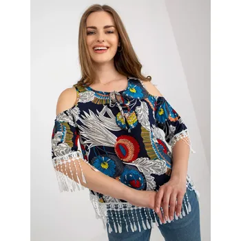 Dámská halenka Halenka AT BZ 2601.67 tmavě modrá jedna velikost