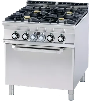 Sporák CF4-98GE - Sporák komb. se statickou el. troubou GN 2/1 - 4x hořák