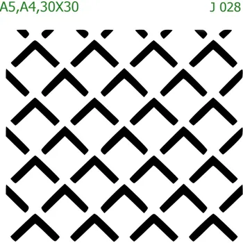 Plastová šablona pro malování - Strukturální vzory - Mřížka (J028) - A4 , Lepící fólie