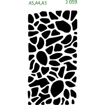 Plastová šablona pro malování - Strukturální vzory - Vzor (J059) - A5 , Nelepící folie