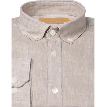FERATT Pánská lněná košile Caribbean 24 REGULAR béžová Velikost: XXXL