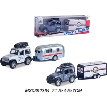 Hračka Alltoys Auto džíp s přívěsem