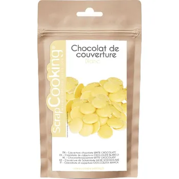 Čokoláda ScrapCooking bílá čokoláda poleva 31 % penízky 190 g