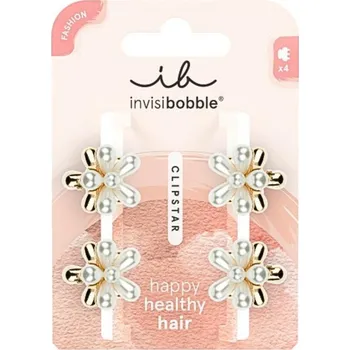 Ozdoba do vlasů Invisibobble Clipstar S Pearly Flower jemné květinové skřipce s perleťovým efektem 4 ks, Pearly Flower