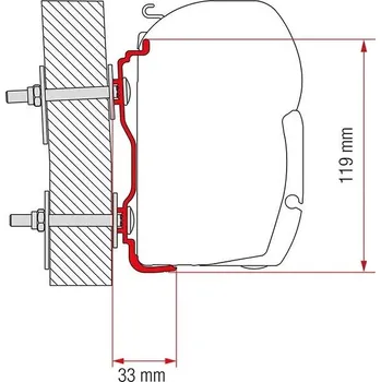 Markýza Fiamma Adaptér Hymer Kit Rozměr: 450cm