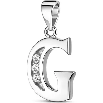 Přívěsek Argento 84937 Stříbrný přívěsek - písmeno G, čiré kulaté zirkony