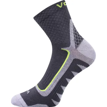 Dámské ponožky Dámské, pánské ponožky Voxx - klasická výška - Kryptox - tm.šedá/žlutá