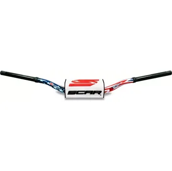 Řídítka Motokrosové bezhrazdové řidítka motocyklu SCAR HANDLEBAR O2 PATRIOT MODEL STEWARD S9162PTUS-WH (upínací průměr 1 1/8" (28,6 mm) a průměr konců pro gripy 7/8" (22,2 mm))