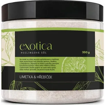 Masážní přípravek Eureko Peelingová sůl EXOTICA Limetka, hřebíček, 350 ml