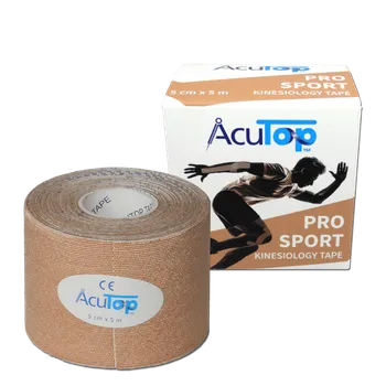 Tejpovací páska AcuTop AcuTop Pro Sport Kinesiology Tape, 5 cm x 5 m, béžová