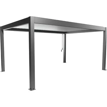 Pergola Biohort Hliníková Pergola 5x3,5, šedý křemen metalíza / stříbrná metalíza (Originální pergola v kvalitě od Biohort)