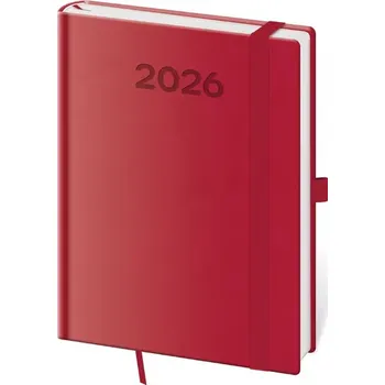 Kalendář Týdenní diář 2026 B6 Print Pop malinový