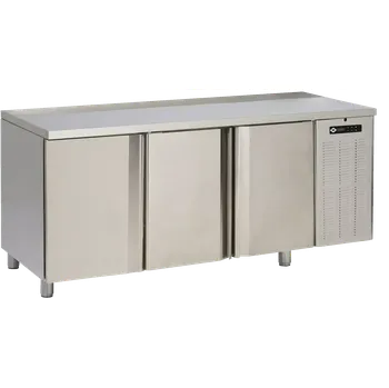 Stůl chladicí elektrický GN1/1, 3 dveře, deska bez lemu, nerez 230V | RM - SCH 3D DH