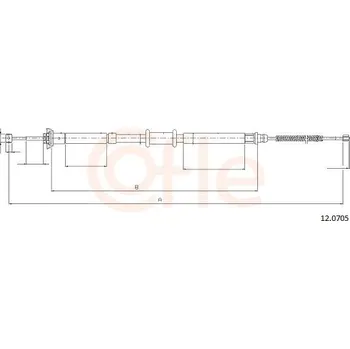 Lanko parkovací brzdy Lanovod parkovací brzdy COFLE 12.0705