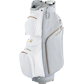 Golfový bag TaylorMade Kalea Gold Cart bag šedo-bílý + Dárková krabička týček