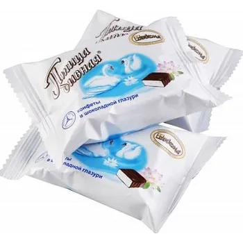 Bonbon PTICA DIVNAYA BÍLÁ jemné sufle v čokoládě
