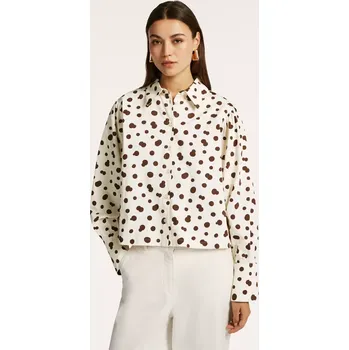 Dámská košile BEAUMONT dámská košile béžová s hnědými puntíky