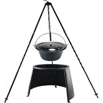 kotlíky Trojnožka 1,25 m kotlík smalt 4 l s poklici, závětří 29