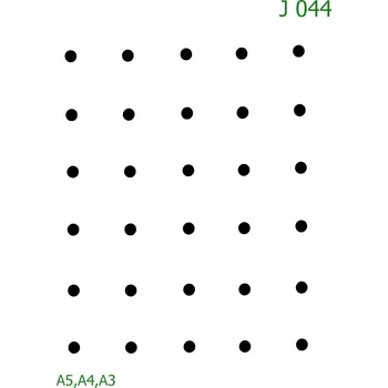Plastová šablona pro malování - Strukturální vzory - Tečky (J044) - A5 , Lepící fólie