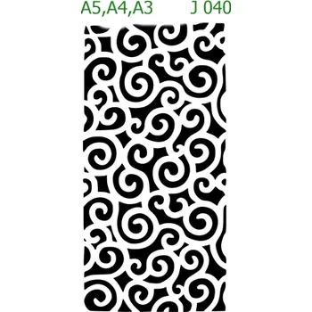 Plastová šablona pro malování - Strukturální vzory - Vzor (J040) - A5 , Lepící fólie