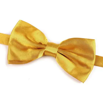 Kravata Saténový párty motýlek jednobarevný Varianta: 10 zlatá, Balení: 1 ks