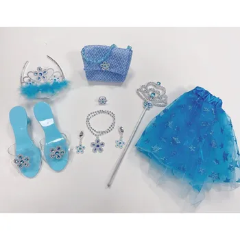 Hračka Alltoys Set pro princeznu modrý, sukýnka, pantoflíčky, kabelka