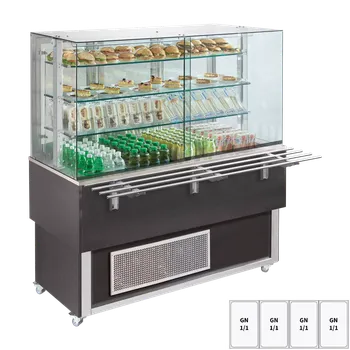 Chlazení Vitrína chladicí GN 4-1/1 spodní kryt, otevírání do stran, Wenge | REDFOX - ES PLATINUM+ 4W DS