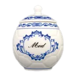 Cibulák Hrnek na med s víčkem s nápisem MED 0,4l Originál Český porcelán Dubí