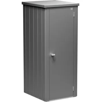 Zahradní úložný box Biohort Skříňka na terasu Julia® L HIGH , šedý křemen metalíza (Originální úložný moderní prostor Biohort )