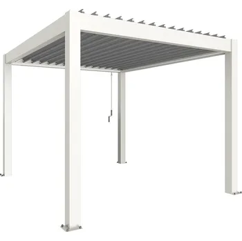 Pergola Biohort Hliníková Pergola 3x3,5, Bílá / stříbrná metalíza (Originální pergola v kvalitě od Biohort)