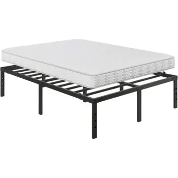 Postel Rám postele 615072 black, 140 x 200 cm, černá, BEZ MATRACE - B YAHEETECH