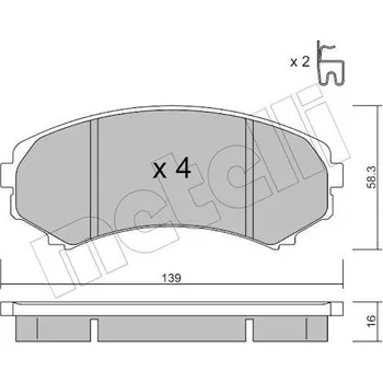 Brzdová destička KLOCKI HAM.MITSUBISHI PAJERO 00-