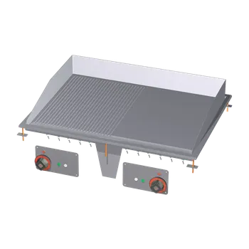 Kuchyňský gril Grilovací deska 75x55 drop-in elektrická chromovaná kombinovaná 400 V | RM - FTLRD-68ETS