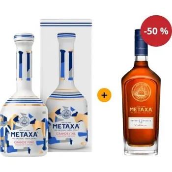 Brandy Druhá láhev za půlku Metaxa Grande Fine 0,7 L 40% + Metaxa 12* 0,7 L 40%