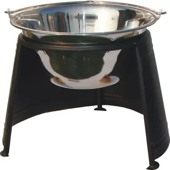 kotlíky Set závětří plamene 40, kotlík nerezový 20 L 1,2 mm LUX